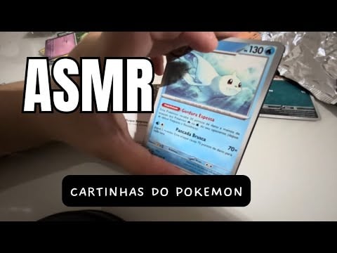 ASMR - ABRINDO BOOSTER DO POKÉMON - ENCONTREI CARTA RARA? ❤️😱