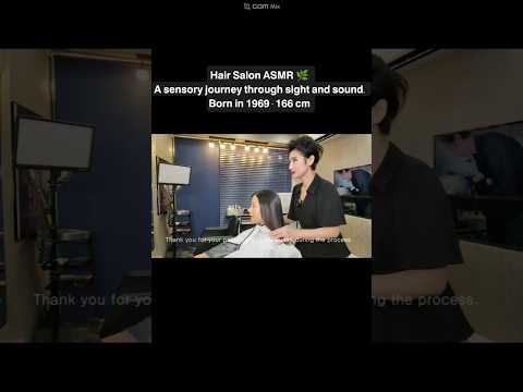 Hair salon ASMR visual and hearing activation #Magic straight, break the strong curly chain to make