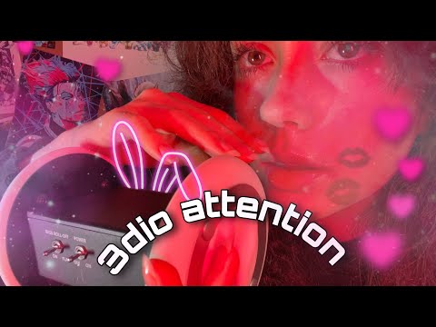 3DIO ASMR | Slow and Gentle Ear Attention With Mouth Sounds (Cupping, Soft Touches, Brushing, Qtips)