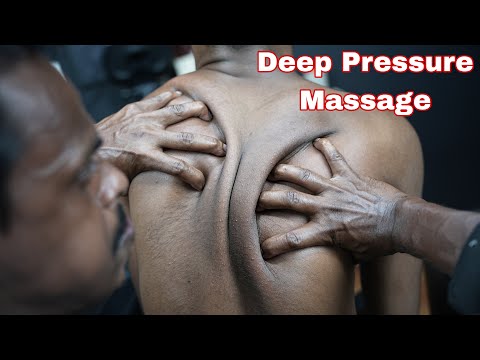 Incredible Deep Tissue Back Body ASMR Massage By Strong Wrist Barber | Head Massage & Neck Cracking