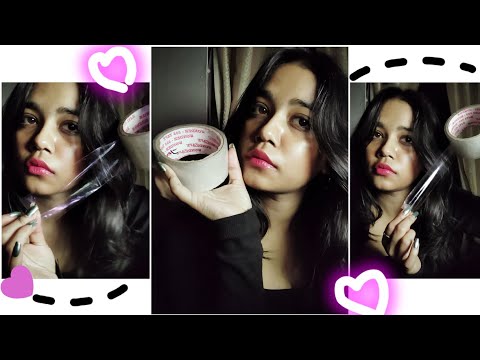 ASMR HINDI💜|Putting Tape on Your Face 👀 DUCT TAPE ASMR