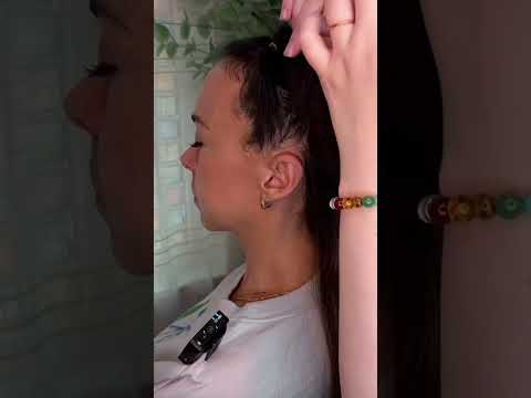 ASMR Lolla Bubble Braid Hair Styling 💜 #asmr #asmrsounds #asmrrealperson #asmrhaircare #asmrhair