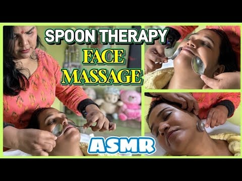 ASMR Face Massage | Hot & Cold SPOON 🥄 Therapy | Reduce Fatigue | TherapisT VANTI #asmr #Insomnia