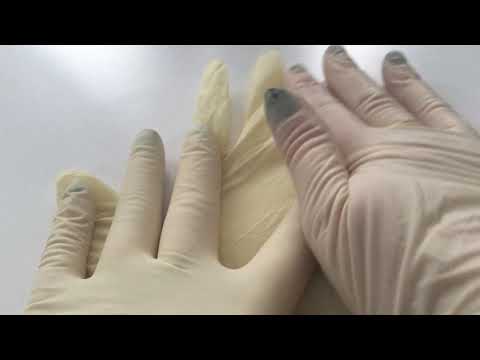 LATEX GLOVES ✋ Size S ✔ Layering "gum chewing '' [[ASMR]]
