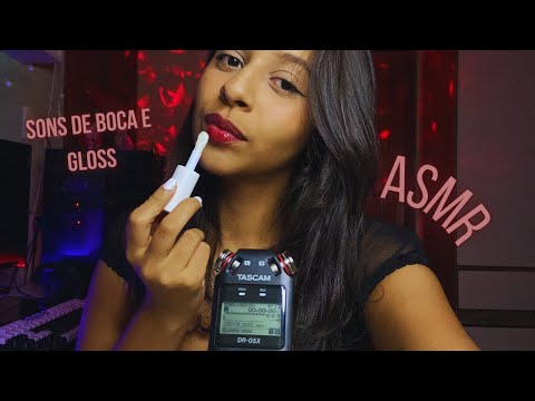 ASMR: MOSTRANDO TODOS OS MEUS GLOSSES (sons de boca molhados)