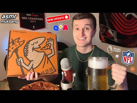 ASMR | Pizza and Beer Eating Mukbang 🍕💤 (whisper ramble about EVERYTHING & ANYTHING)