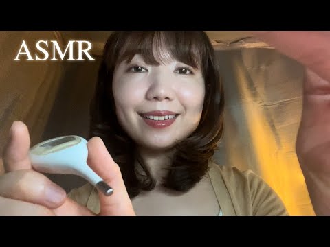 【ASMR】寝苦しい夜に。お母さんによる、発熱時の看病（氷水タオル・水分補給・アイスクリーム・ハンドムーブメント・囁き・布団トントン・冷えピタ）【ロールプレイ】