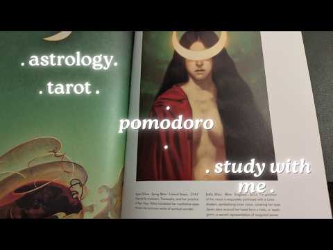 asmr study with me pomodoro 30/5 | astrology & tarot studies, study asmr with no talking or music
