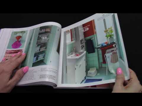 ASMR: Ikea catalog page turning/page folding (no talking, some tracing)