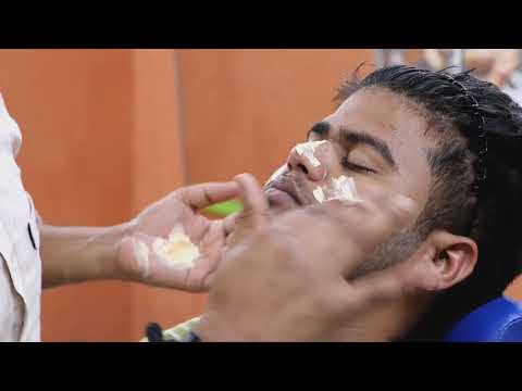 Face massage face cleaning face scrub with lot of tingles | ASMR face massage with cream
