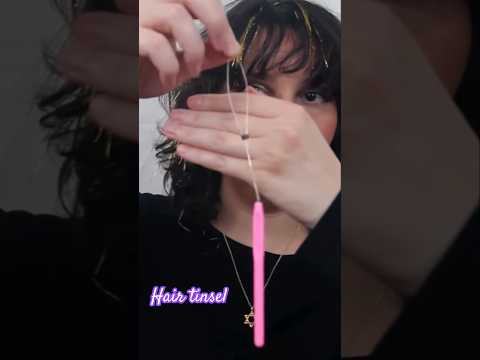 Prepping the hair tinsel #asmr #hair #personalattention #shorts