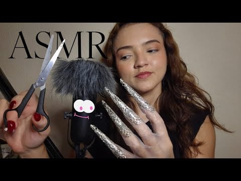 ASMR cortando os cabelos e fazendo cafuné