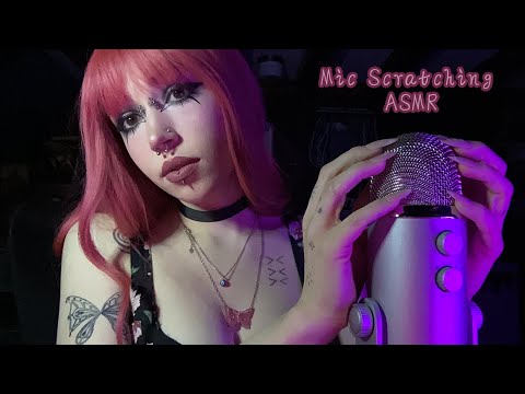 Mic Scratching With Long Nails ASMR | Mic Tapping, Mouth Sounds, Whispering 