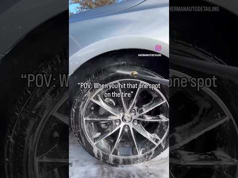 When you hit the one spot on the tire.. #asmr #automobile