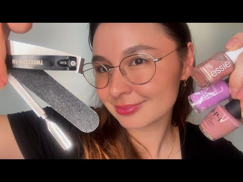 ASMR doing your nails with personal attention, nail clipping, nail filing and lotion sounds 💅✂️🧴