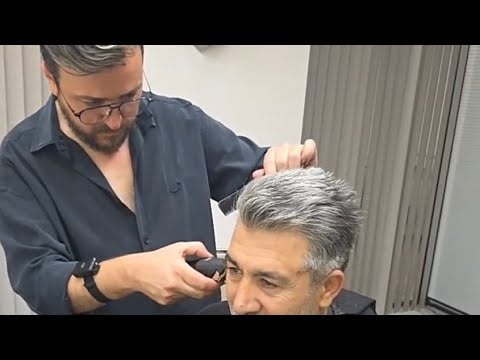 BEARD SHAVE AND HAIR CUT ASMR WITH MUNUR ONKAN
