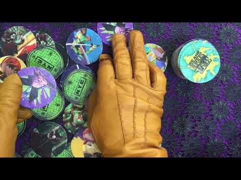 LEATHER GLOVES ❤️💙💜🧡 TMNT MEMO 🐢🐀  [[ASMR]]