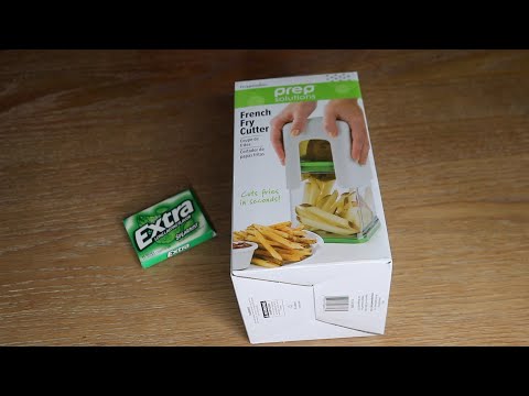 UNBOXING FRENCH FRY CUTTER ASMR CHEWING GUM