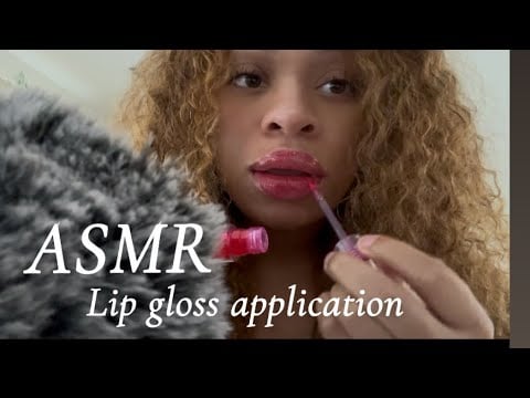 ASMR Lipgloss Application and Mouth Sounds