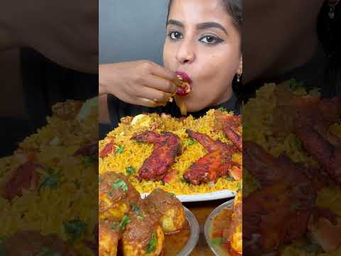 ASMR Eating Spicy Chicken Biryani,Curry,Drums of Heaven,50 Egg Masala Curry,Rice ASMR Eating Mukbang