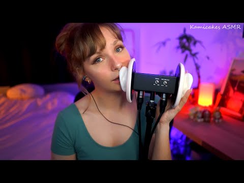 [ASMR] Slow, sensitive ear to ear mouthsounds & whispers ♥ | unintelligible, deep breaths, sk & more