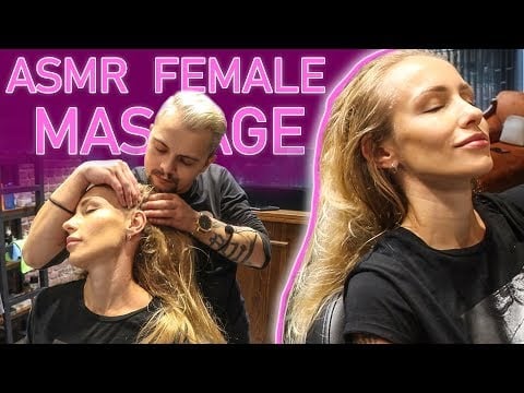 FEMALE ASMR MASSAGE • ASMR BARBER MASSAGE THERAPY FOR SLEEP