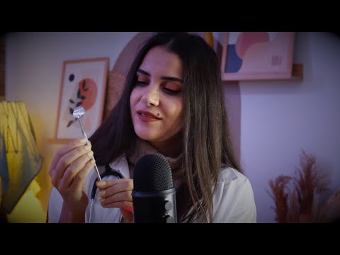 Arabic ASMR 💉🌡 الطبيبة تفحص صحتك اي اس ام ار Doctor Check Up