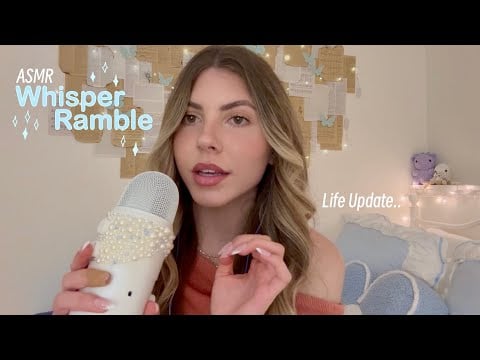 ASMR Semi-Inaudible Whisper Ramble (clicky whispers, mouth sounds)