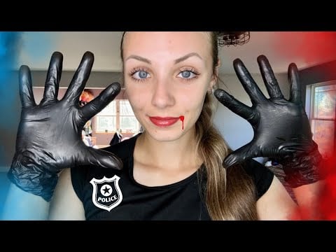 ASMR Police Pat Down! 🚨 Arrested on Halloween! (Glove Sounds)