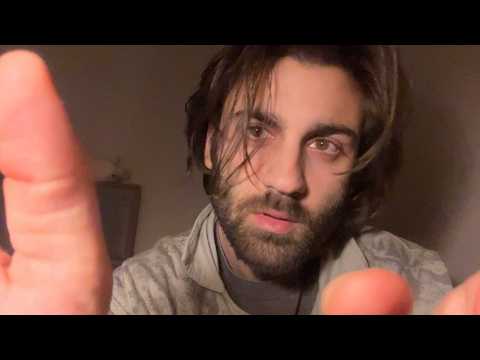 ASMR face, head, hair touching | tapping, scratching, massage
