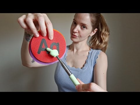 ASMR fast color + eye tests - personal attention - with mouth sounds and tracing