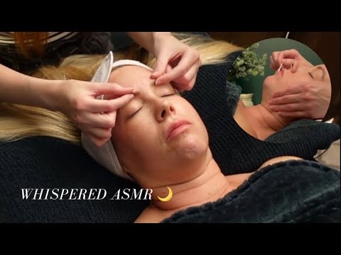 ASMR Relaxing Facial for Sleep 😴 Gentle Personal Attention, Hair Play & Soothing Skin Care Whispered