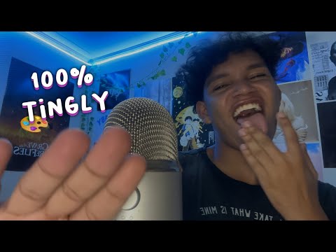 FAST AND AGGRESSIVE MOUTH SOUNDS SPIT PAINTING (100% TINGLY 🤤) ASMR