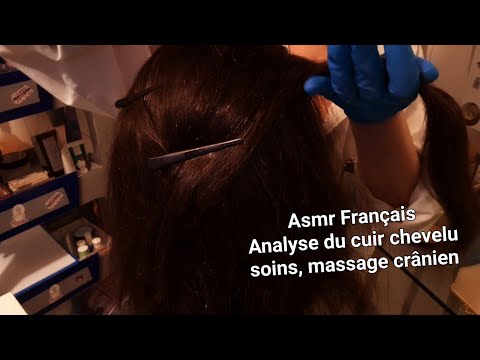 #Asmr Français #analyse du cuir chevelu, soins et massage crânien 💆‍♂️