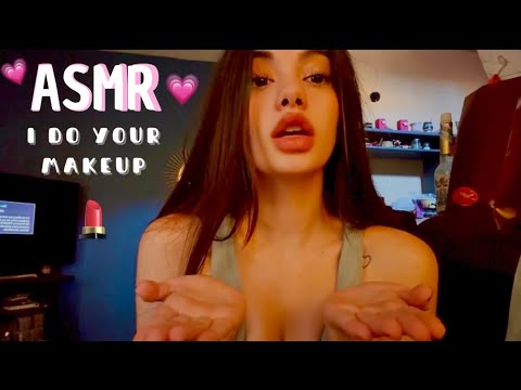 ASMR | Te maquillo 💗 (makeup application, makeup sounds, mouth sounds)