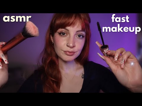 ASMR doing your makeup fast (with layered sounds) personal attention