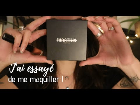 ASMR * J'ai essayé de me maquiller (et c'est RARE lol) * Palette de Martine Cosmetics