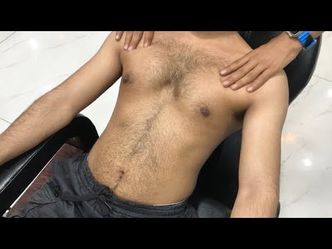 Soothing Belly Button & Chest Massage 💈Pure Tingles Experience | ASMR |