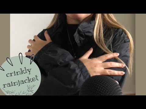 ASMR ✨ - crinkly nylon jacket and pillow ☁️