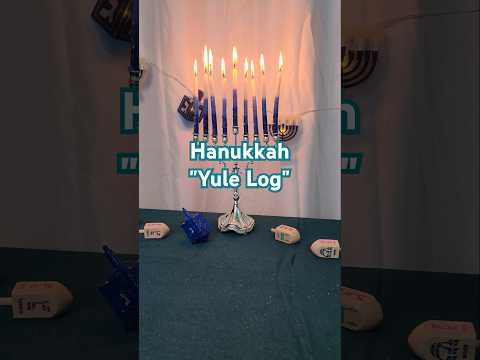 Sneak peek of the upcoming Hanukkah "Yule log" 😉  #hanukkah #chanukah #shorts #holiday #yulelog