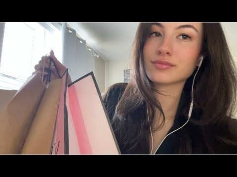 ASMR shopping haul ramble 🤍