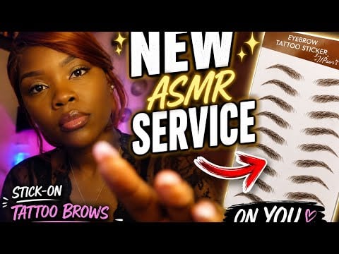 ASMR | Trying Our NEW Stick-On Eyebrow Service On You ✨ Personal Attention