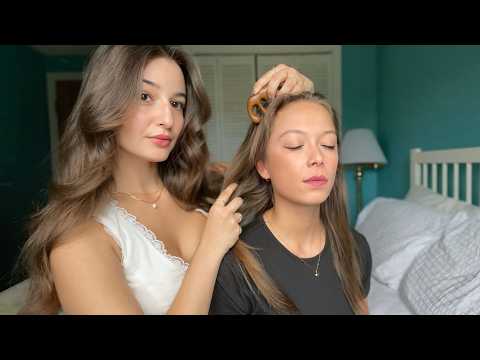 ASMR Soft & Gentle Hair Play ☁️ Real Person - Braiding and Brushing