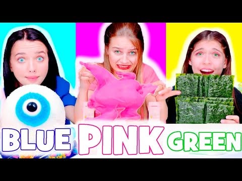 Pink vs Blue vs Green: The Ultimate One Color ASMR Mukbang Challenge! Best Compilation