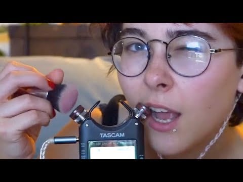 ASMR Mic Biting & Brushing (Stereo TASCAM) | 30 Mins, Light Talking Intro/Outro