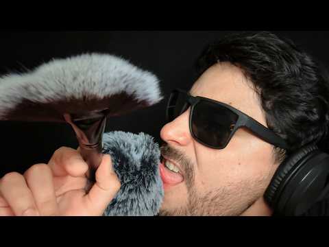 ASMR Extremely RELAXING Face Brushing With Mouth Sounds Until You Fall Asleep