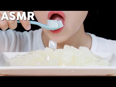 ASMR Nata De Coco Coconut Jelly Eating Sounds | Clear Food Part 2 | 나타드코코 먹방 | 투명음식 2탄 | MINEE EATS