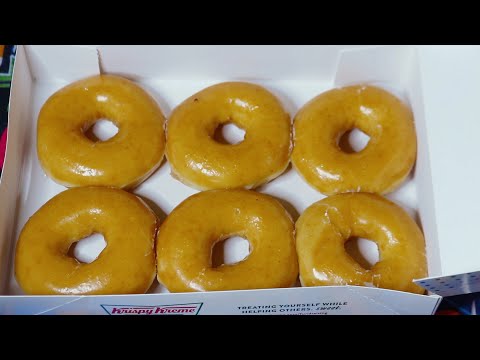 Krispy Kreme Glaze Doughnuts ASMR EATING SOUNDS