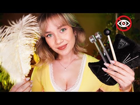 АСМР Мурашечная ПРОВЕРКА УШЕК и СЛУХА 👂 НО с Закрытыми Глазами 💤