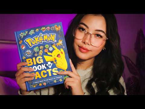ASMR 📖 Reading Pokémon FACTS ✨ Soft Spoken & Paper Tracing For Sleep 💤